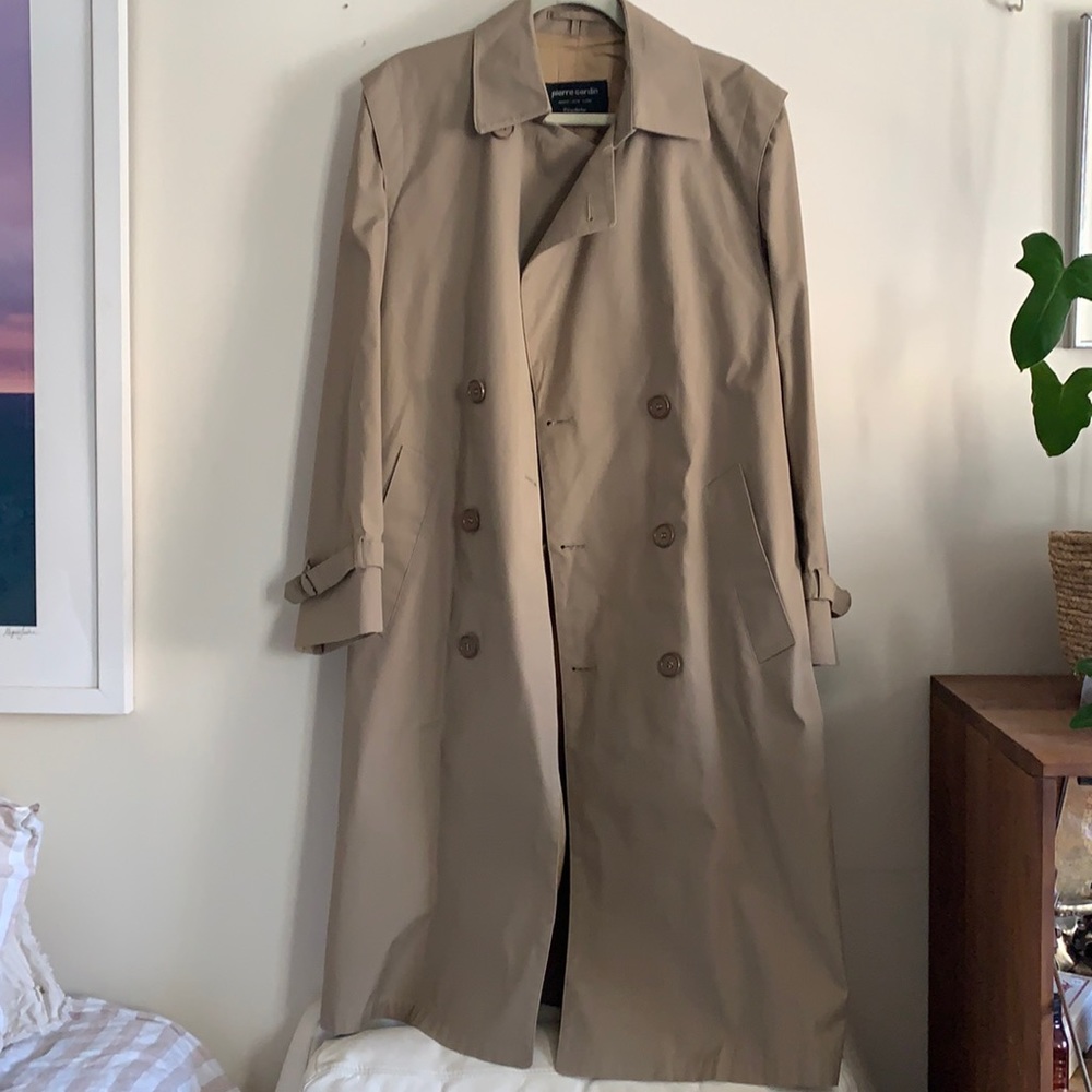 Vintage Couture Pierre Cardin Trench Coat-missing a belt. Oversized S